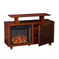 Southern Enterprises Horsham Media Fireplace, Walnut/Espresso N3