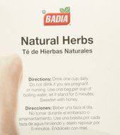 Badia - Natural Herbs Natural Slimming Tea Caffeine-Free - 25 Tea Bags N5