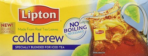 Lipton, Cold Brew Tea Bag, 22 Count, 4.8oz Box (Pack of 3) N2