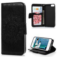 iPhone SE Case,iPhone 5S Case,iPhone 5 Case - Slim Fit Wallet Flip Embossed Totem PU Leather Case with Shock-Absorption... N18