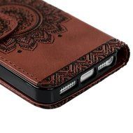 iPhone SE Case,iPhone 5S Case,iPhone 5 Case - Slim Fit Wallet Flip Embossed Totem PU Leather Case with Shock-Absorption... N24