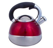High Quality Stainless Steel Tea Kettle - 2.8 L Stove Top Whistling Kettle (Red)