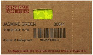 Bigelow Green Tea with Jasmine 20-Count Boxes (Pack of 6) N3