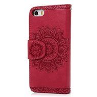 iPhone SE Case,iPhone 5S Case,iPhone 5 Case - Slim Fit Wallet Flip Embossed Totem PU Leather Case with Shock-Absorption... N30