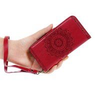 iPhone SE Case,iPhone 5S Case,iPhone 5 Case - Slim Fit Wallet Flip Embossed Totem PU Leather Case with Shock-Absorption... N32