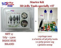 Starter Kit 3D Jelly Tools specially Type 17 - Lily flowers - 3D Gelatin art tools