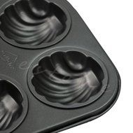 SCASTOE Baking Pan Cookie Candy Mold &amp; 6 Cavity Non Stick Metal Shell Shape Cake Mold N6