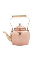 Old Dutch Solid Copper Teakettle with Brass Handle, 2.5-Quart