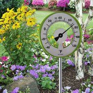 LaCrosse 101-1523 Lollipop Outdoor Garden Thermometer, Green N4