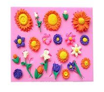 Autek Sun Flower Rose Fondant Soap Sugar Craft Cake Decorating Silicone Mold #126 N2