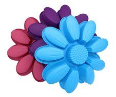 Flowers Birthday Cake Pans Bread Pizza Baking Tray Silicone Cake Mold Bakeware