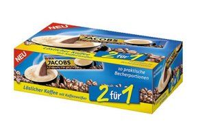 Jacobs 2 in 1- Instant Coffee with Cream (10 x 16 g)-Pack of 2