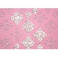 FOUR-C Cake Decorating Supplies Silicone Lace Mat Sugarcraft Mold Color Pink N3