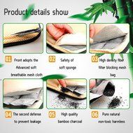 Dr. Luck Natural Bamboo Charcoal Deodorizer Seat Cushion-Office Car Chair Cushion Pad (Pack of 1) N7