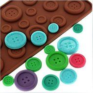 3D Buttons Silicone Fondant Mould Chocolate Sugarcraft Cake Mold Baking Tool DIY