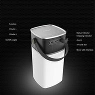 ROCK &quot;Mulite&quot; waterproof Wireless Bluetooth Speaker Portable, with Dimmable LED Light, TF Card Slot (Grey) N2