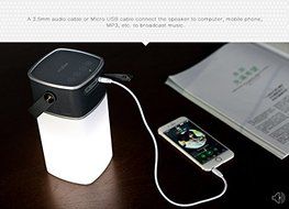 ROCK &quot;Mulite&quot; waterproof Wireless Bluetooth Speaker Portable, with Dimmable LED Light, TF Card Slot (Grey) N3
