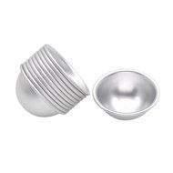 Aluminum Hemispheroid Baking Mould 3D Ball Sphere Bath Bomb Mold Tool 10 Pcs