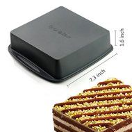 iClover Gray food Grade Silicone Solutions 10.04x9.25x1.97inch Square Cake Pan Food Grade Silicone Square Bread...