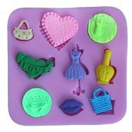 JLHua Fashion Lady Series Decorative Cake Mould Silicone 3D Candy Pastry Mould Chocolate Mold