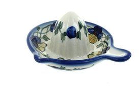 Polish Pottery Pansies Lemon Squeezer
