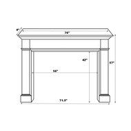 Pearl Mantels 120-48 Windsor 48-Inch Fireplace Mantel Surround, Unfinished