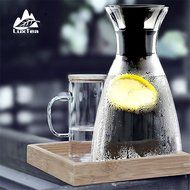 Luxtea Water Carafe and Drink Infuser Borosilicate Bottle Iced Tea Pitcher with Stainless Steel Filter Lid Can... N6