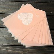 "10pcs Lace Heart Clear Cellophane Cookie Wedding Candy Party Bags" shopping