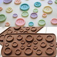 3D Buttons Silicone Fondant Mould Chocolate Sugarcraft Cake Mold Baking Tool DIY N2