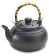 Joyce Chen 90-0007 Ceramic Tea Kettle, 2-Quart, Ebony