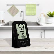 La Crosse Technology 308-1409BT-CBP Wireless Temperature Station with Time, black, N2