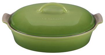Le Creuset Stoneware 4-Quart Covered Oval Casserole, Cerise (Cherry Red) N3