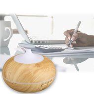 GD2016 300ml Aroma Essential Oil Diffuser Ultrasonic Cool Mist Humidifier 7 Color Changing LED Lights Wood Grain... N2