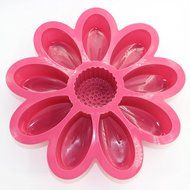 Flowers Birthday Cake Pans Bread Pizza Baking Tray Silicone Cake Mold Bakeware N4