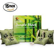 Activated Charcoal Odor Eliminator Bag- 15 PACK! Natural Air Purifier With Beautiful Box!- Air Freshener and Pet... N3