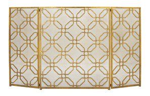 Deco 79 50383 Wonderful Metal Fire Screen, 53" W x 31" H