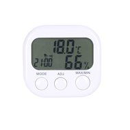 Ebake Digital Humidity Monitor and Thermometer with Clock , White N3