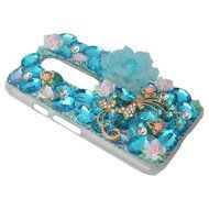 Spritech(TM) Bling Clear Phone Case For Motorola Moto G3/Moto G (3rd Gen),3D Handmade Blue Crystal Butterfly Small... N4