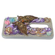 Spritech(TM) Bling Clear Phone Case For Motorola Moto G3/Moto G (3rd Gen),3D Handmade Blue Crystal Butterfly Small... N7