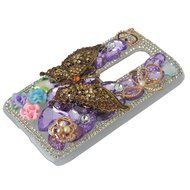 Spritech(TM) Bling Clear Phone Case For Motorola Moto G3/Moto G (3rd Gen),3D Handmade Blue Crystal Butterfly Small... N8