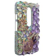 Spritech(TM) Bling Clear Phone Case For Motorola Moto G3/Moto G (3rd Gen),3D Handmade Blue Crystal Butterfly Small... N9