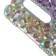 Spritech(TM) Bling Clear Phone Case For Motorola Moto G3/Moto G (3rd Gen),3D Handmade Blue Crystal Butterfly Small... N10