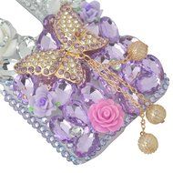 Spritech(TM) Bling Clear Phone Case For Motorola Moto G3/Moto G (3rd Gen),3D Handmade Blue Crystal Butterfly Small... N14