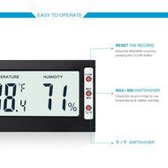 Indoor Humidity Thermometer Monitor Sensor, Amir&reg; Digital Thermometer Hygrometer and Humidity Gauge -Accurate... N6