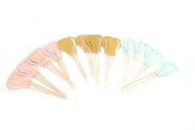 Mandydov 36pcs Balloon Cupcake Picks Party Cupcake Toppers N2