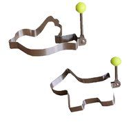 2 PCs Egg Mold Stainless Steel Kids Breakfast/Lunch Sandwich/Cookie Mold [A]