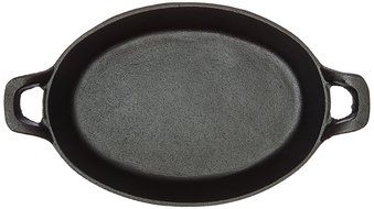 American Metalcraft CIPOV9567 Cast Iron Oval Casseroles and Pots, 12" Length x 6.75" Width, Black N2