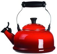 Le Creuset Enamel-on-Steel Whistling 1.7 Quart Teakettle, Flame N3