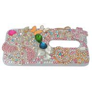 Spritech(TM) Bling Clear Phone Case For Motorola Moto G3/Moto G (3rd Gen),3D Handmade Blue Crystal Butterfly Small... N32