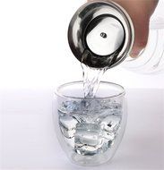 Luxtea Water Carafe and Drink Infuser Borosilicate Bottle Iced Tea Pitcher with Stainless Steel Filter Lid Can... N17